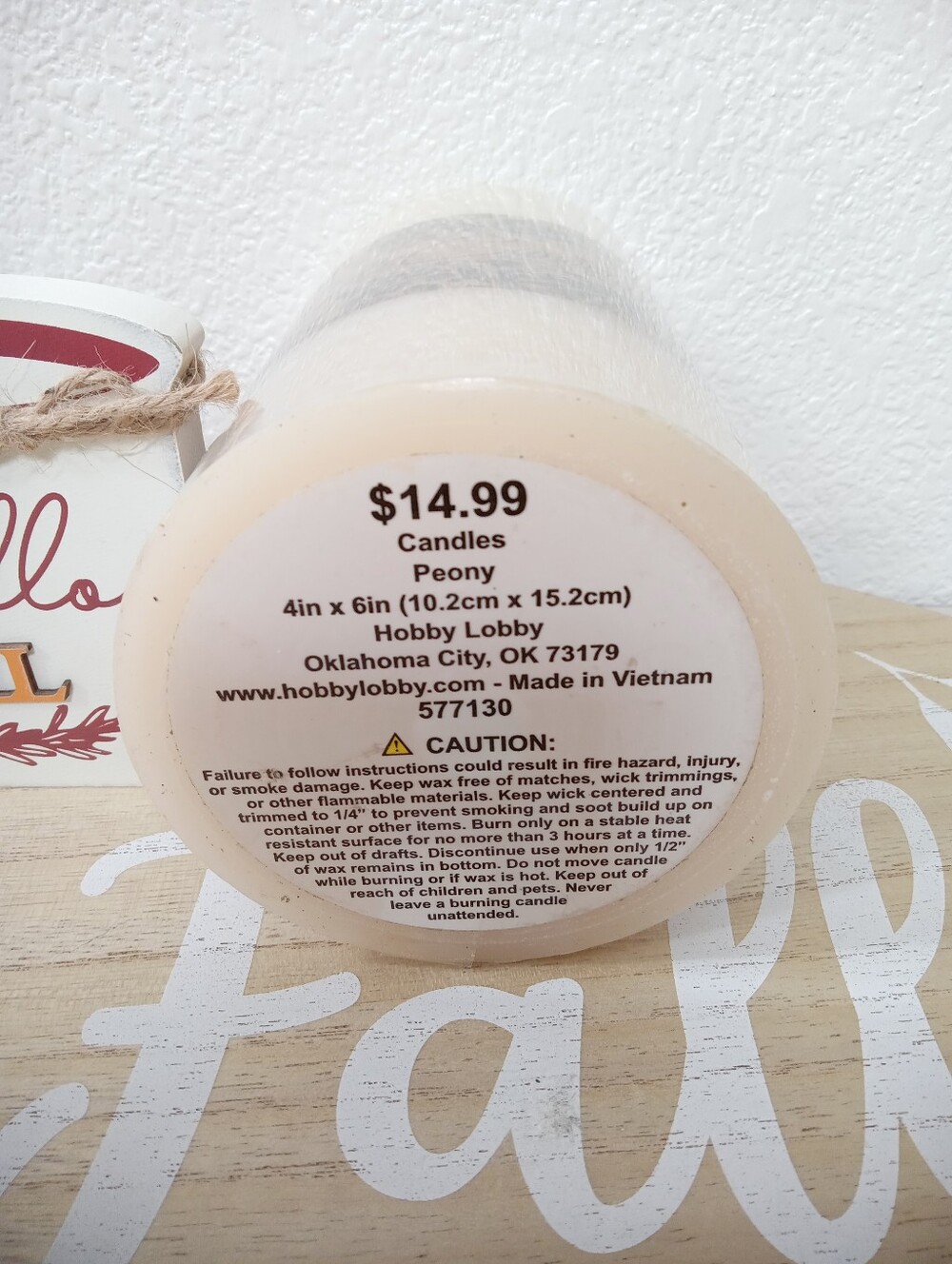Bella Candle Fall Home Decoration Hobby Lobby - Picture 4 of 4